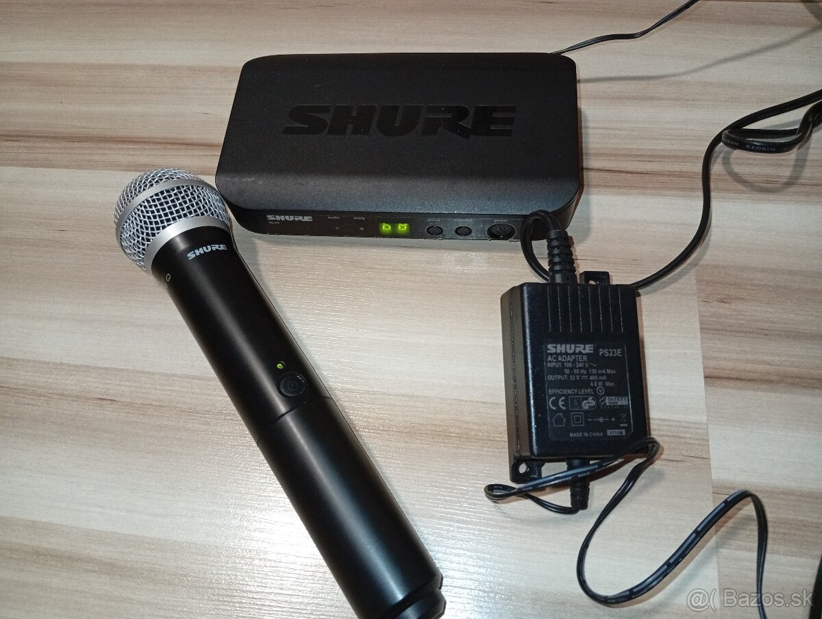 Bezdrôtový mikrofón Shure BLX4. + PG58