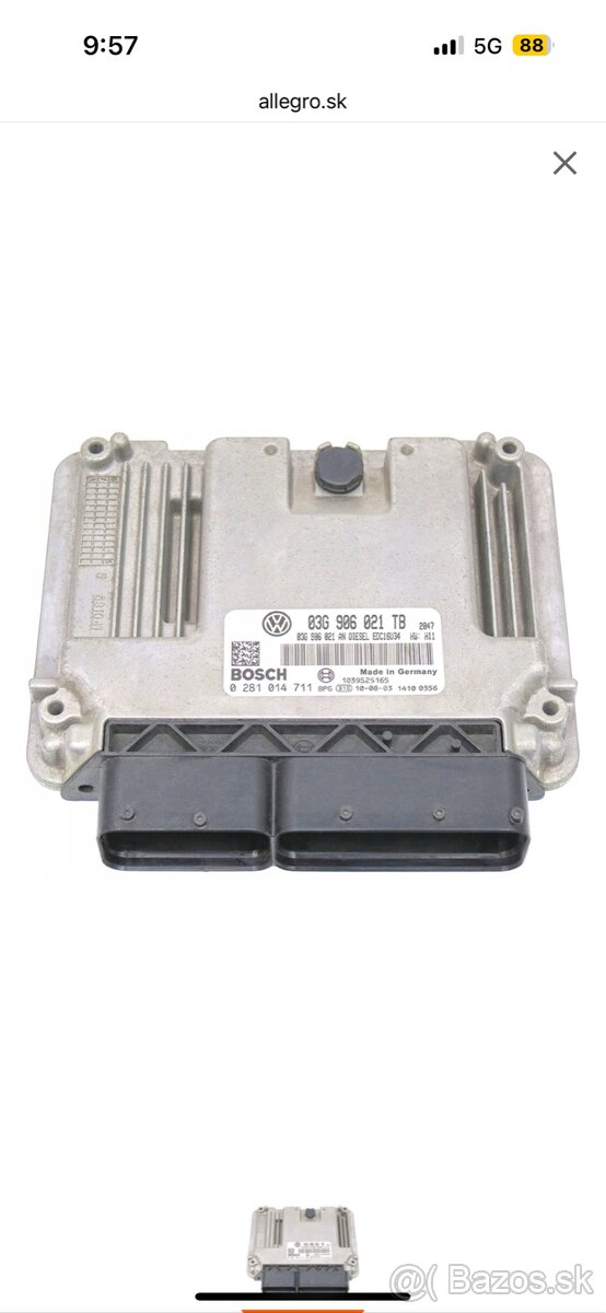 RIADIACA JEDNOTKA MOTORA ECU