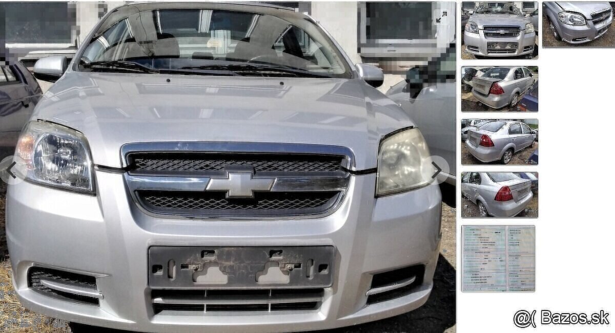Chevrolet Aveo 1.4 2009 predám MOTOR F14D3 Prevodovka, KAPOT