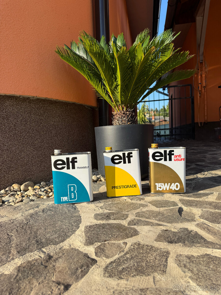 predám staré plechovky od oleja "Elf"
