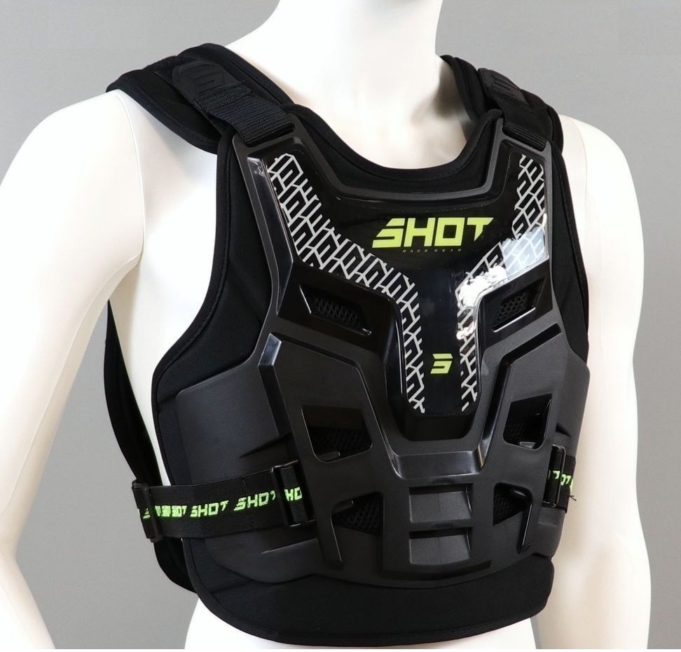 (CE). SHOT odolný, nastaviteľný chránič chrbta hrude