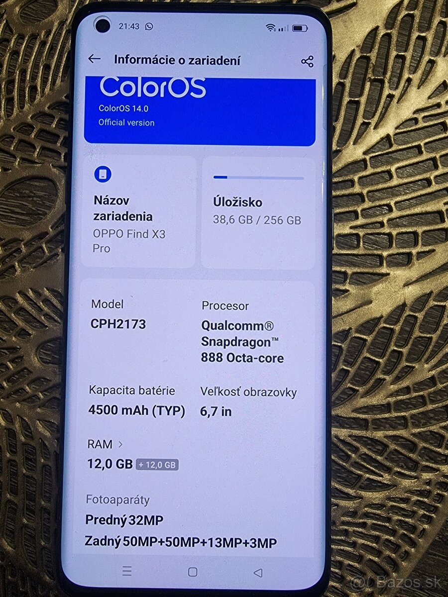 OPPO FIND X3 PRO 5G 12/256