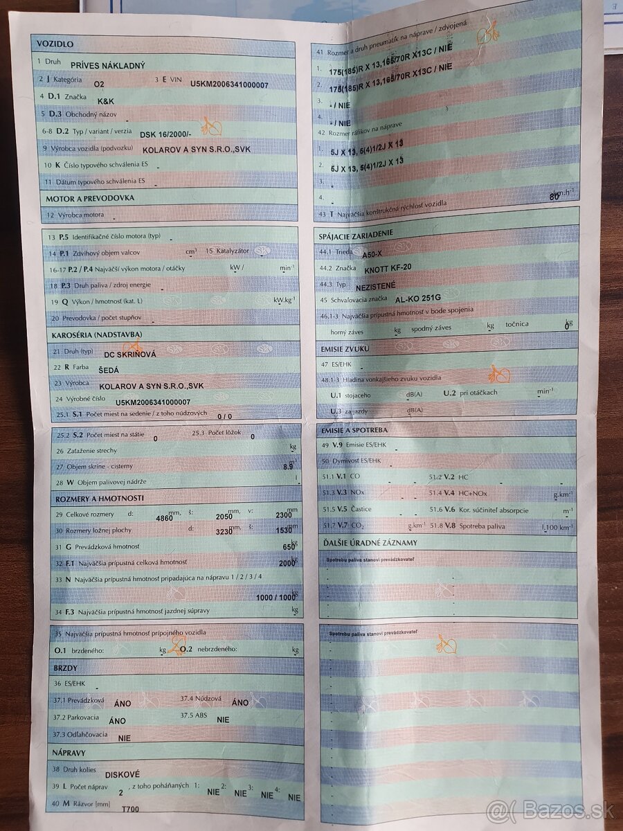 Dvojnapravovy privesny vozik