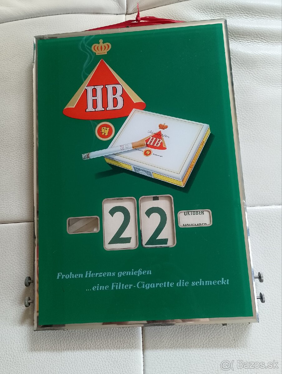 Stará reklamná cedula -sklo