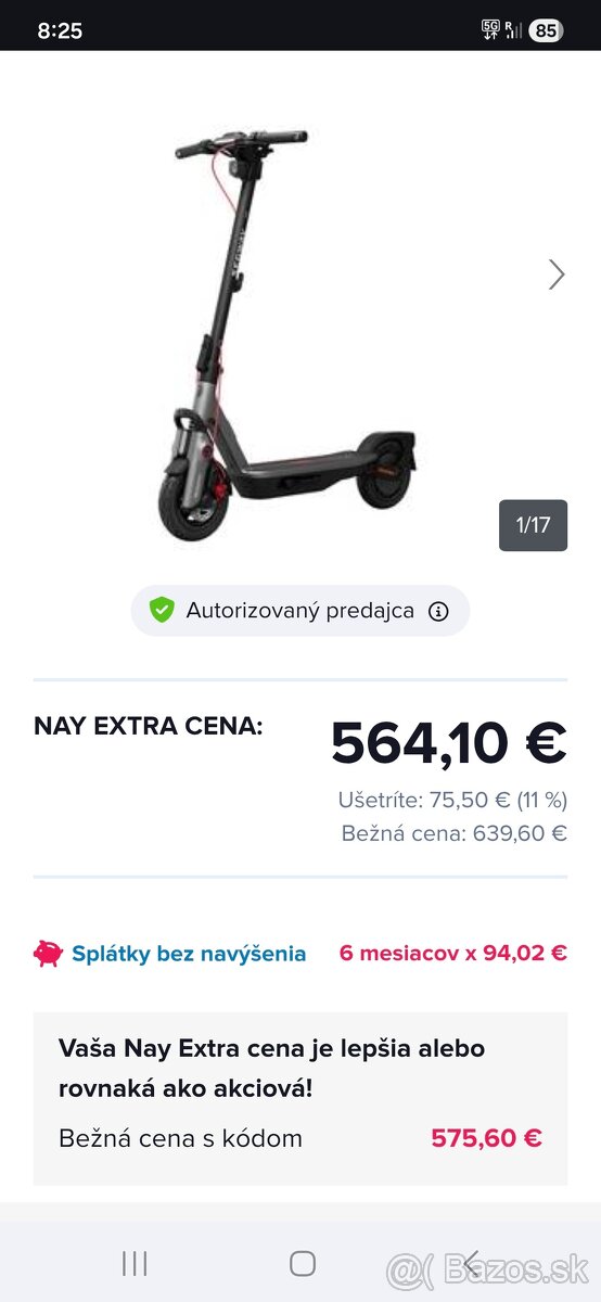 Elektrická kolobežka Segway F3 E antracitová farba