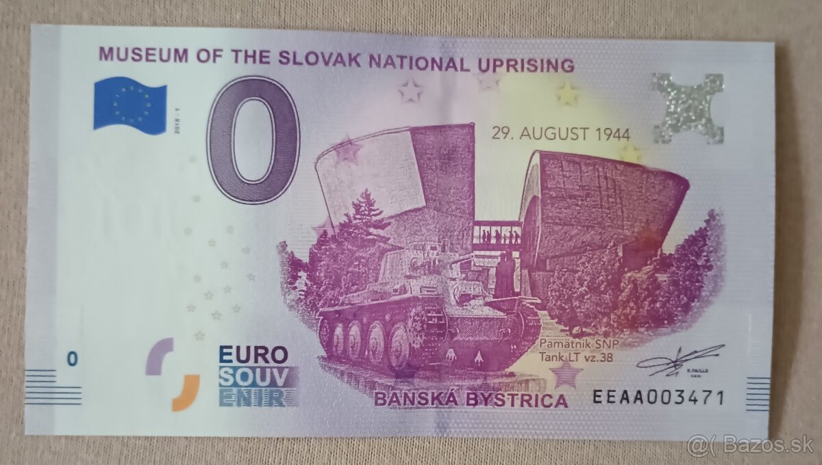 0 euro bankovka Múzeum SNP 2018-1
