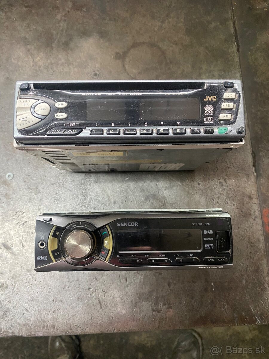 Predám 2ks autorádia sencor a JVC