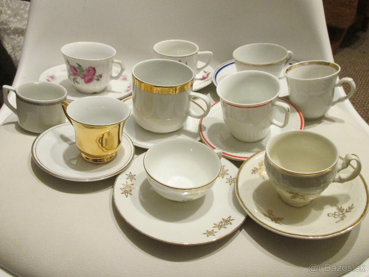 hrnčeky, tanierky, taniere