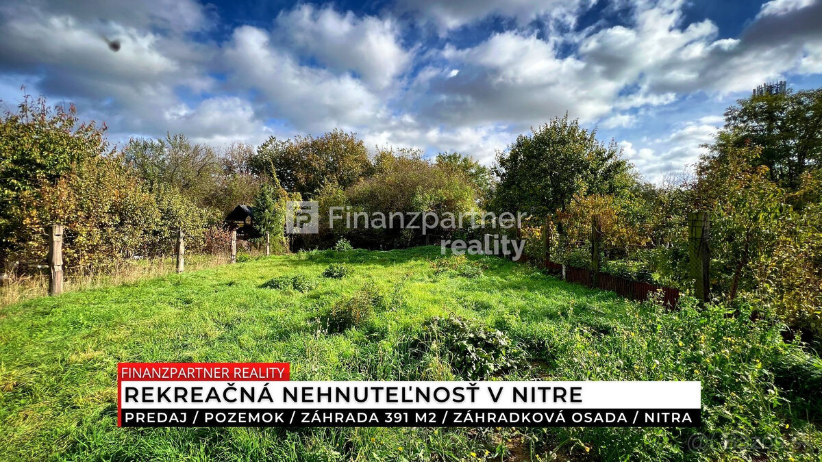 Pozemok, záhrada 391 m², Nitra