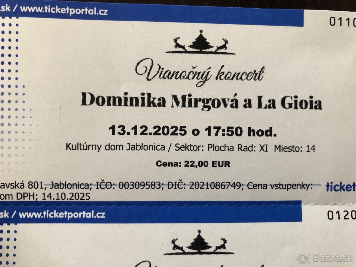 Vianočný koncert Dominika Mirgová a La Gioia