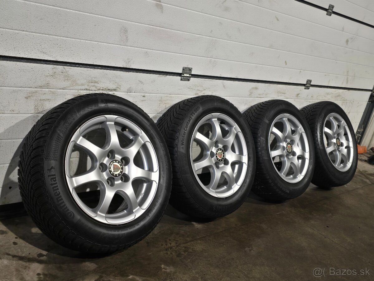 Zimná Sada Platin 5x112+Continental 195/60 R15