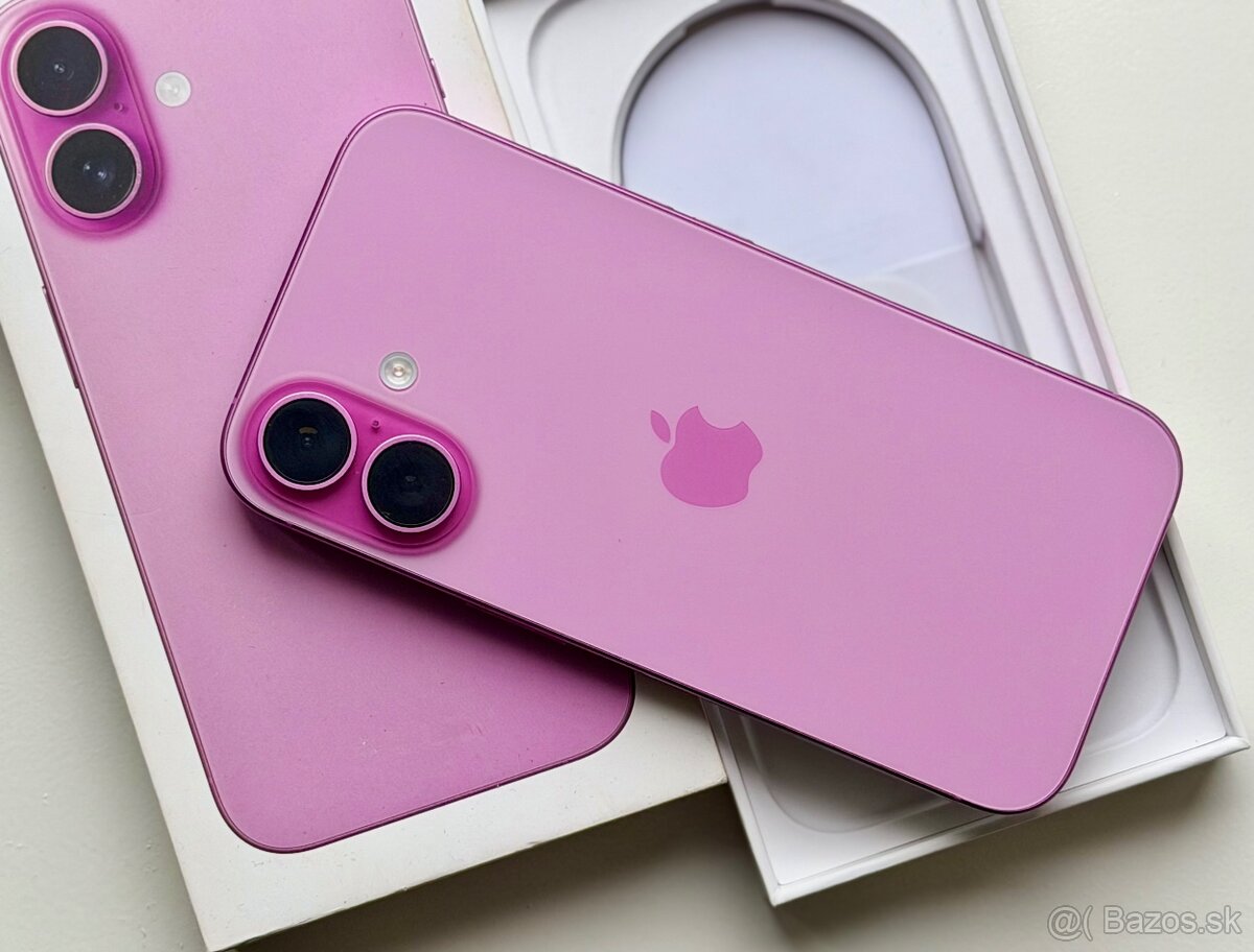 iPhone 16 Pink BATERIE 100% TOP