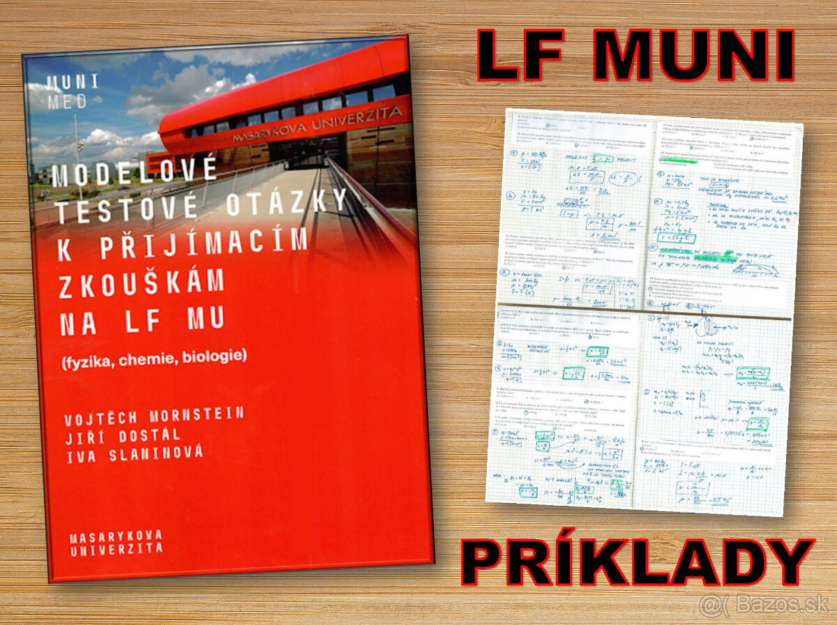 Prijímačky na medicínu (LF MUNI Brno), podklady, úlohy