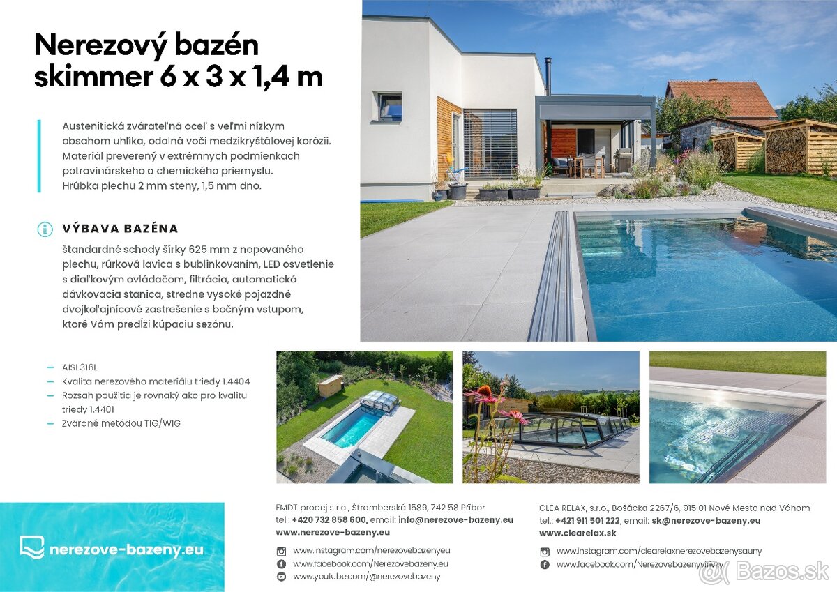 NEREZOVÝ BAZÉN skimmerový