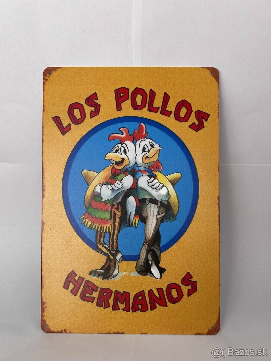 Plechová ceduľka do garáže - Los Pollos Hermanos