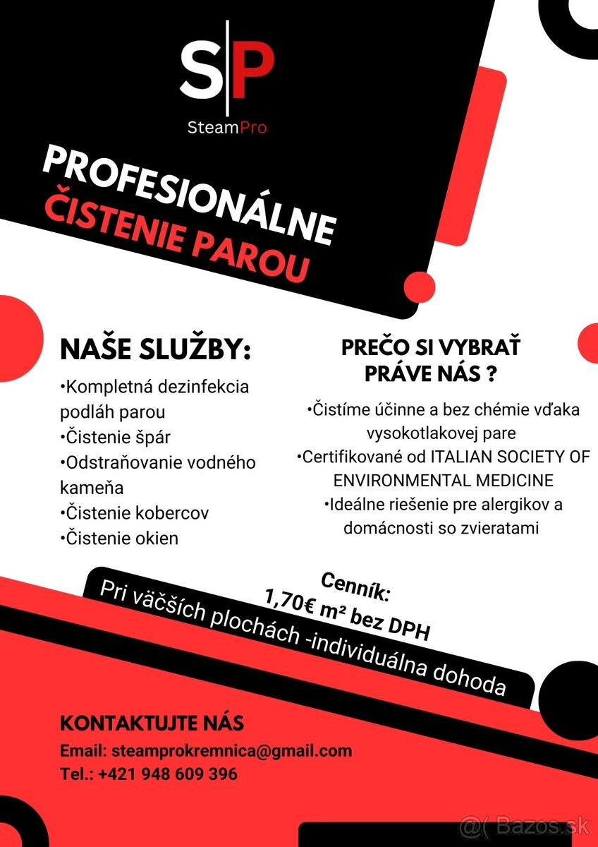Profesionálne parné čistenie