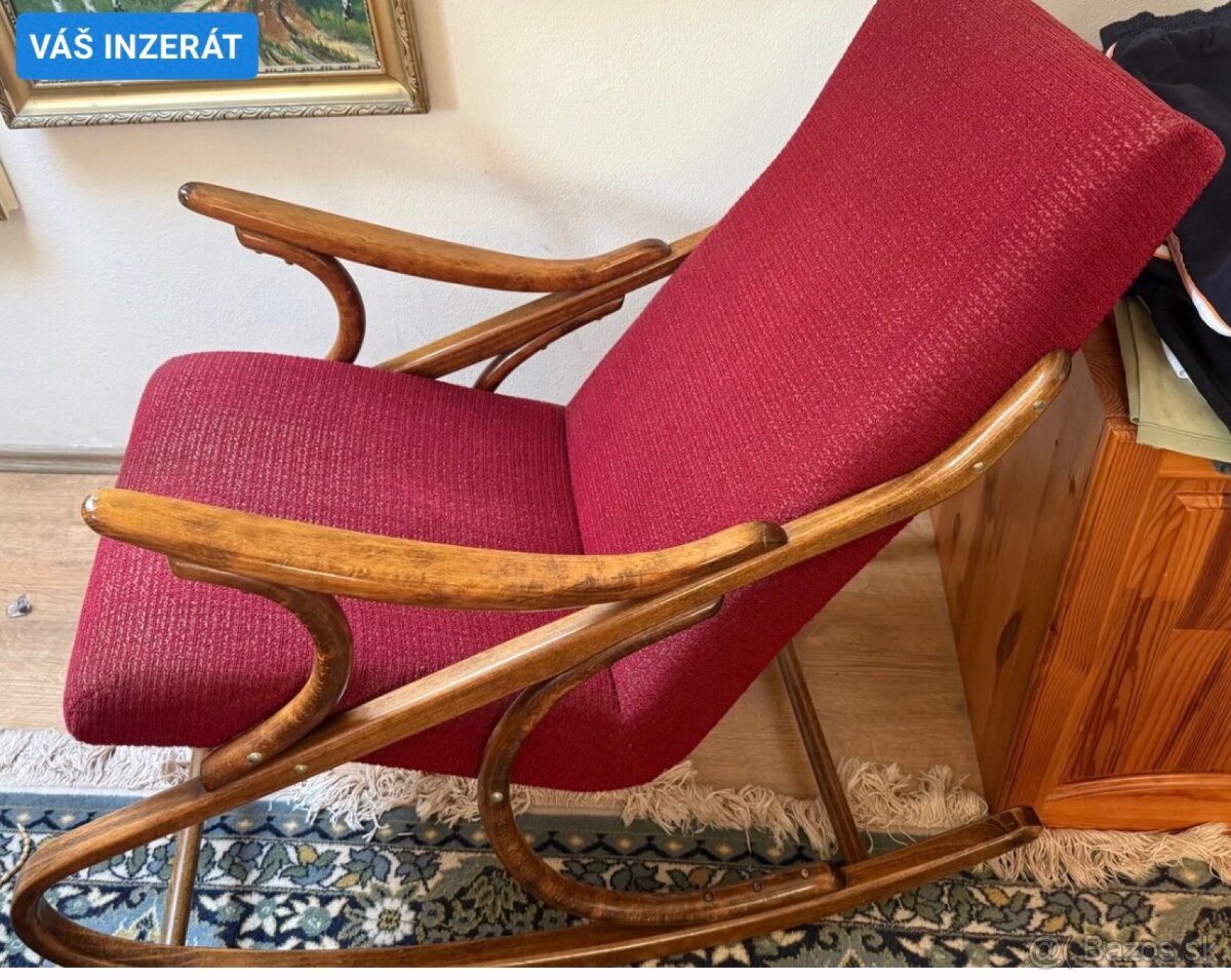 RETRO HOJDACIE KRESLO BORDOVÉ