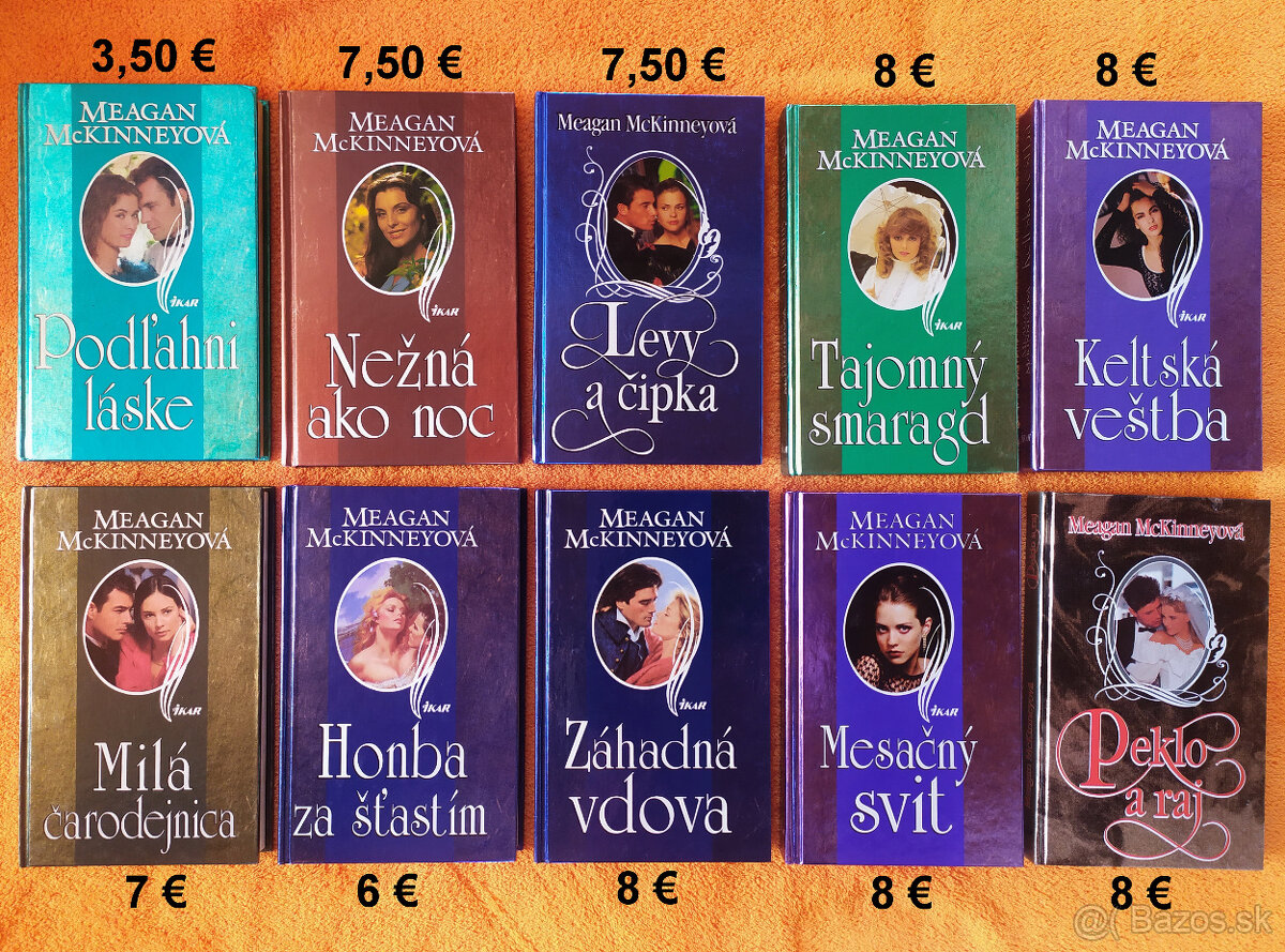 Romány, beletria, romantické, historické, detské knihy