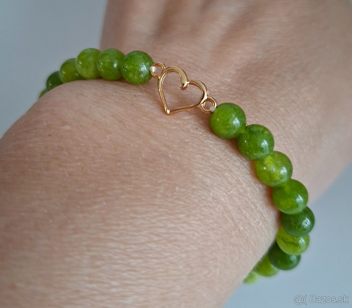 Náramok zo 6mm peridotu (olivínu)