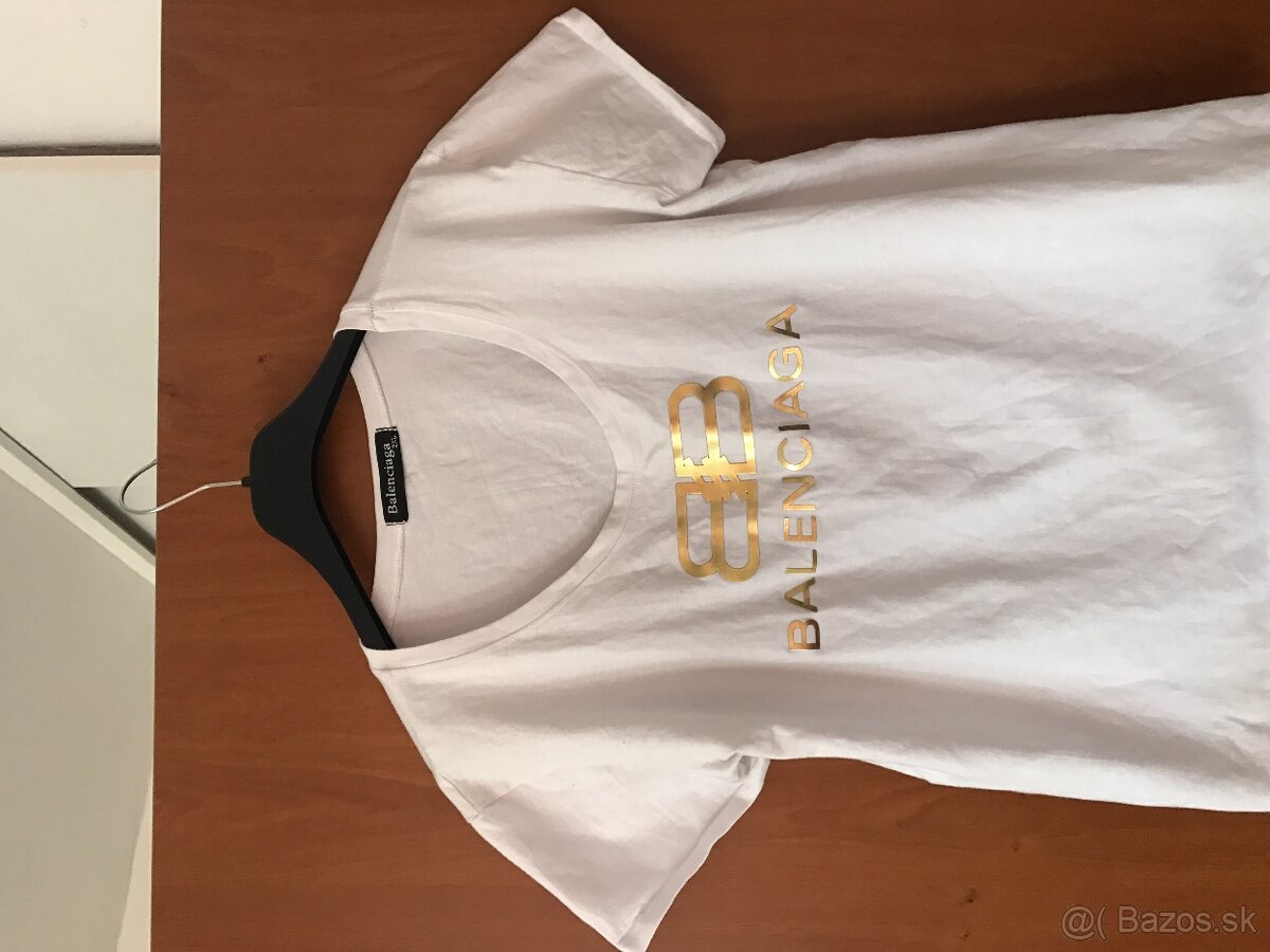 BALENCIAGA gold damske tricko M/L