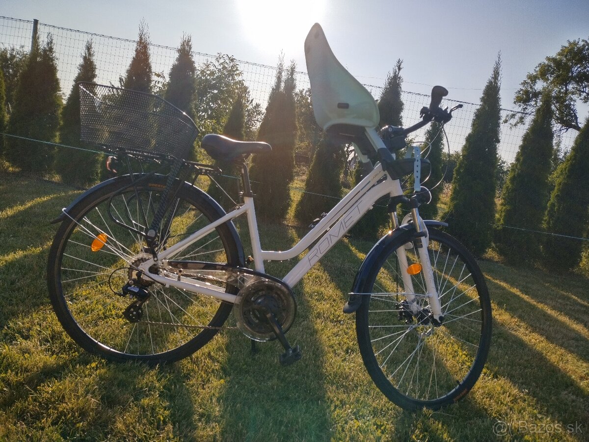 Bicykel ROMET GAZELA + sedacka URBAN IKI