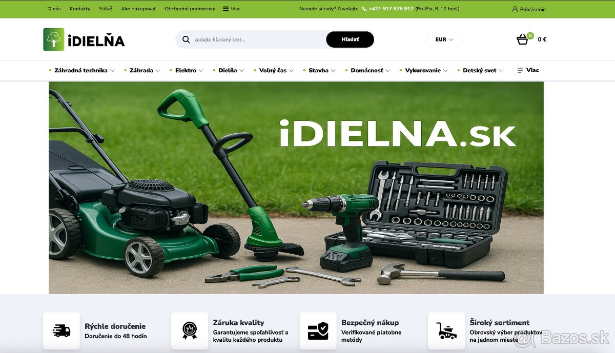 Predám zabehnutý eshop www.idielna.sk