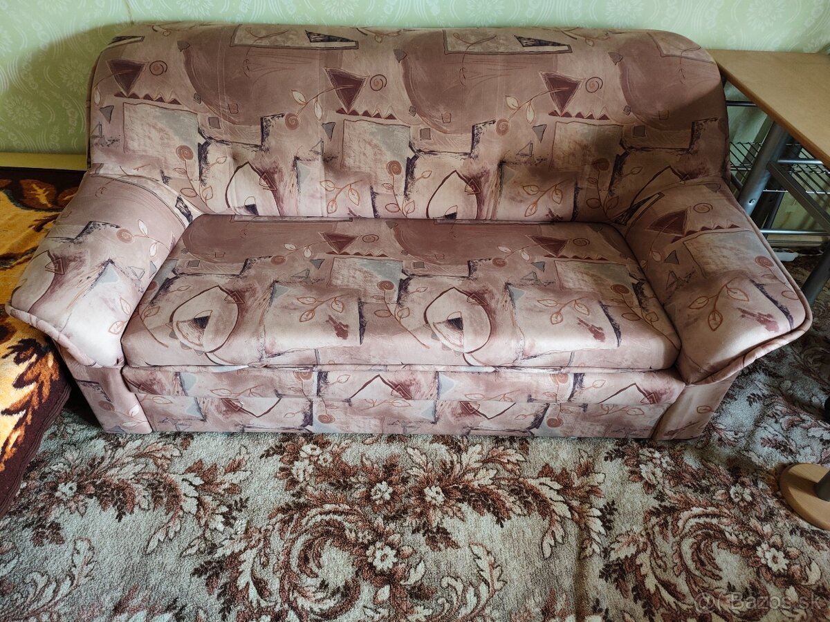 Rozkladacia sedacia súprava s dvoma kreslami