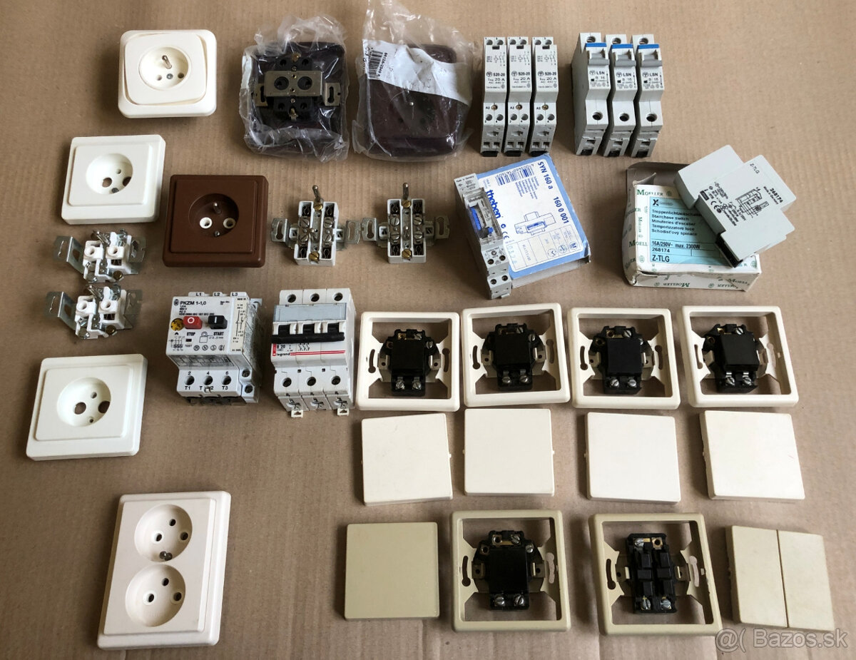 Elektroinštalačný materiál - Nepouzity