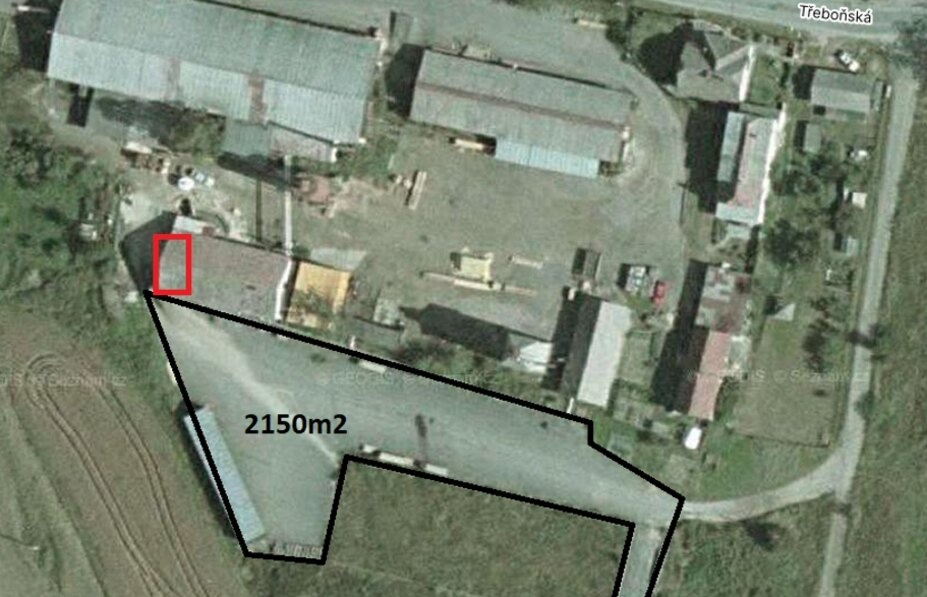 Pronájem asfaltová plocha, kancelář