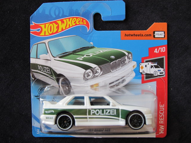 Hot Wheels 92 BMW M3 Policajný