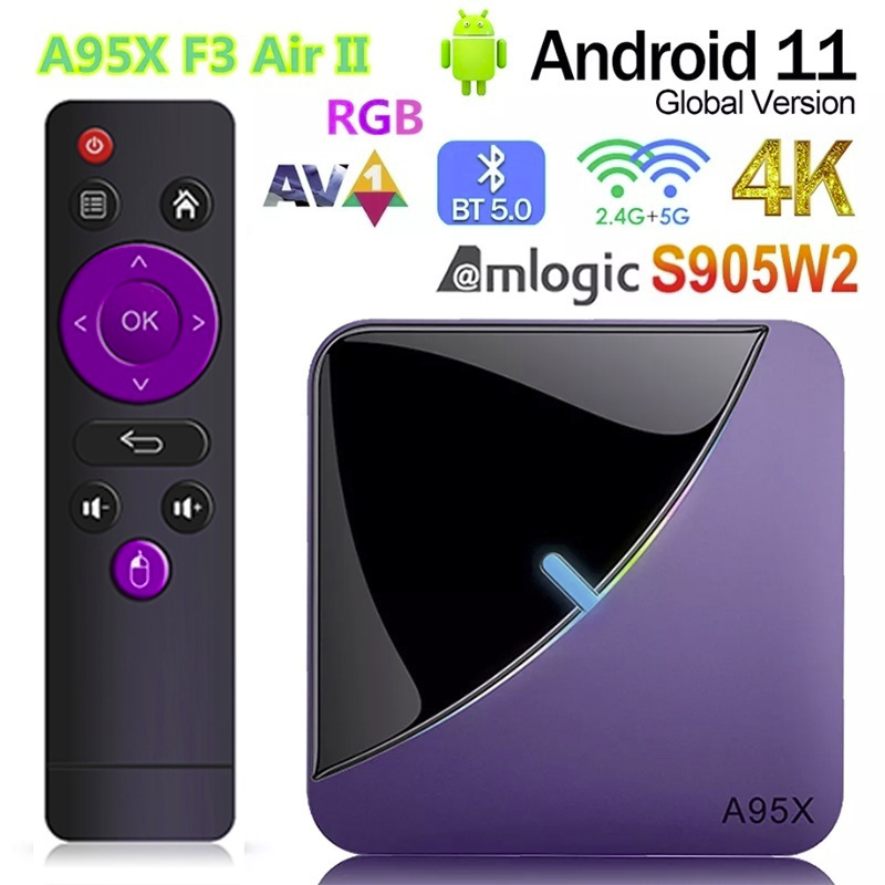 Nový TV Android BOX A95X F3 AIR II 4/64GB + Sweet TV 3M