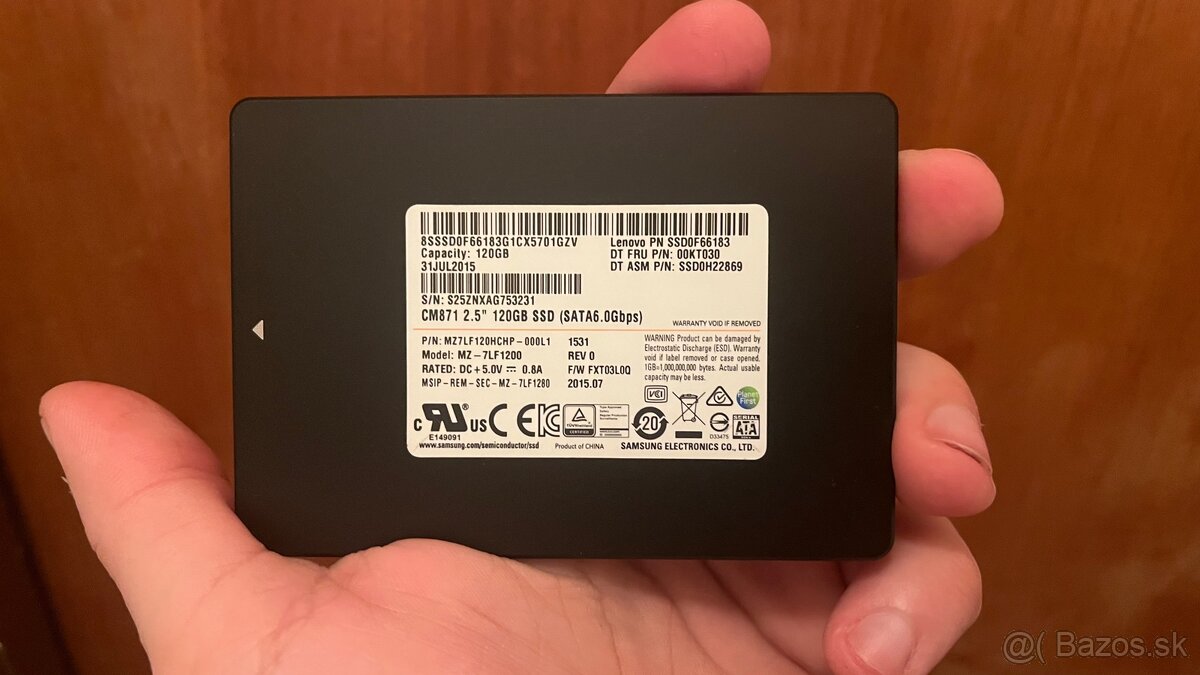Samsung SSD 120 GB 2.5” SATA
