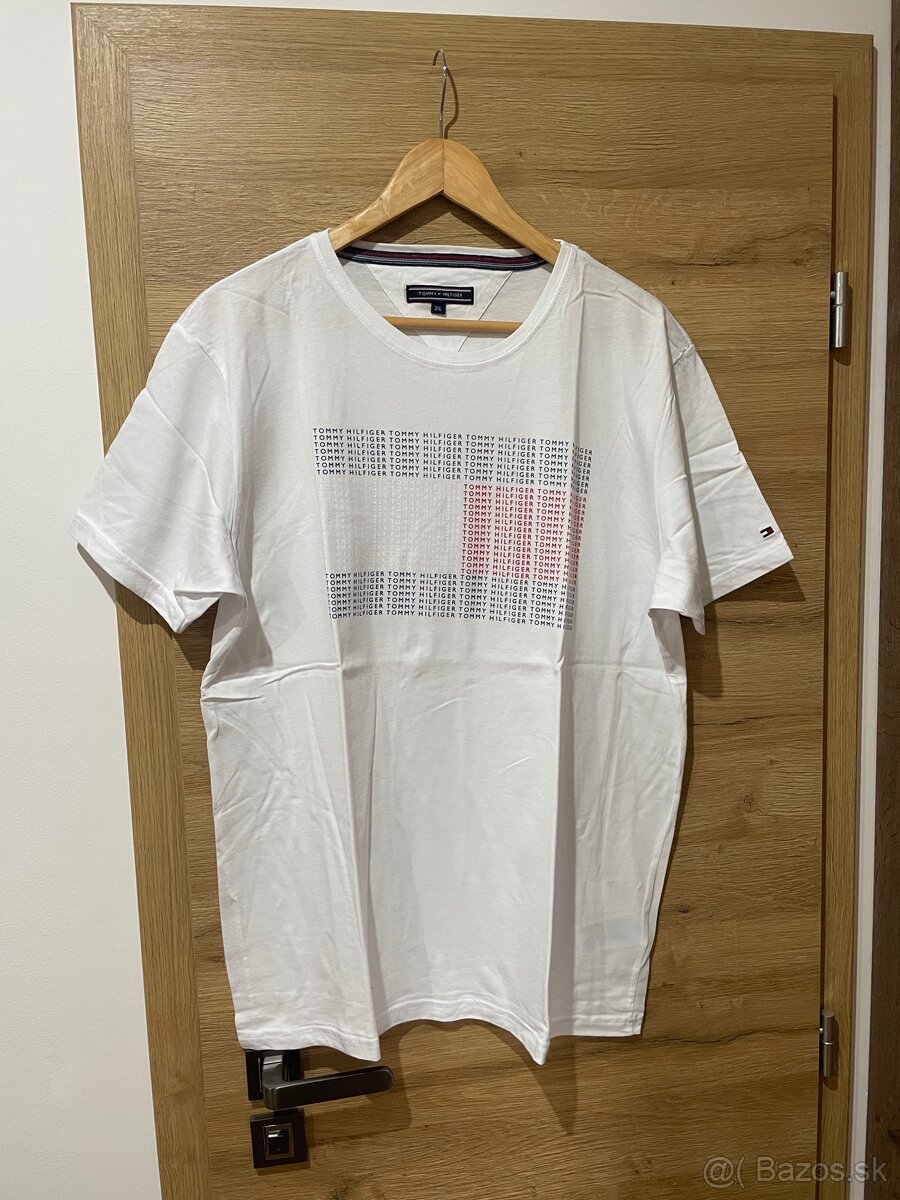 Pánske biele tričko Tommy Hilfiger