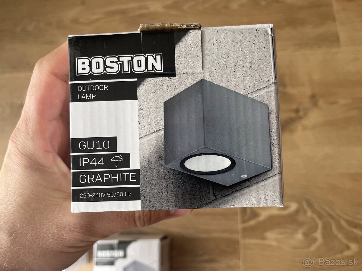 6x svietidlo Boston Graphite Exteriér