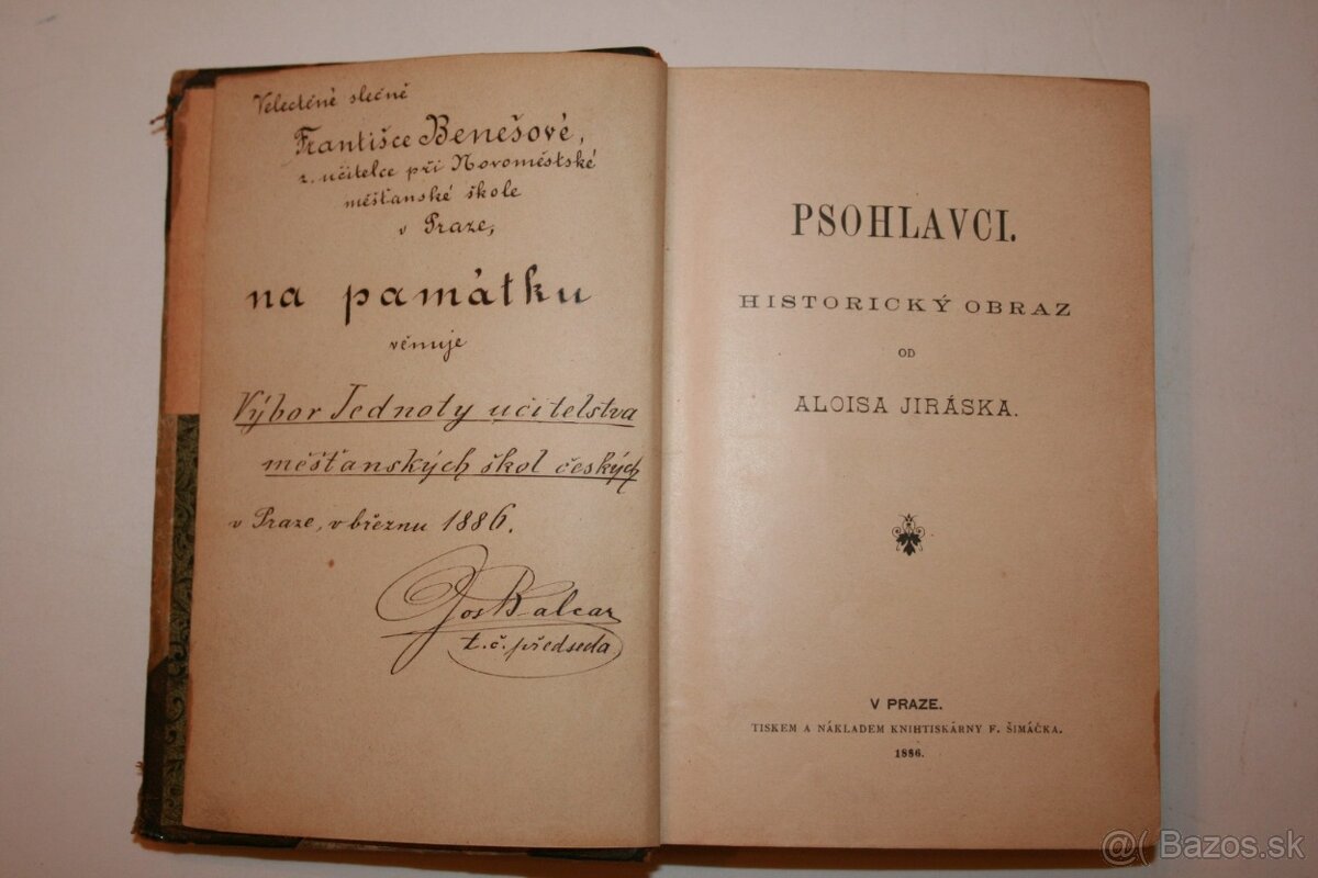 Alois Jirásek: Psohlavci (prvé knižné vydanie )