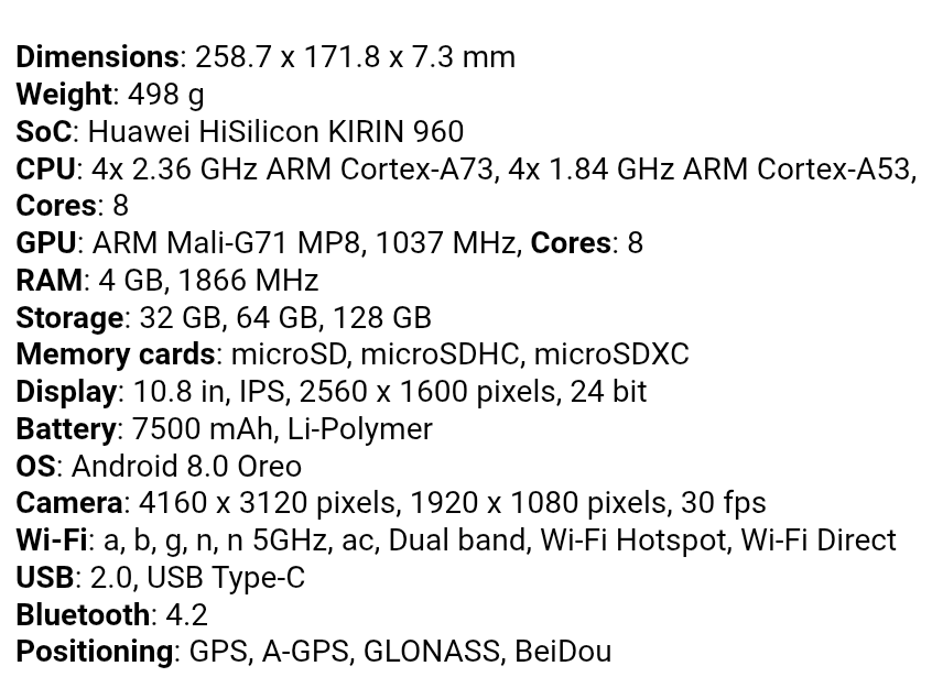 Predám tablet Huawei M5