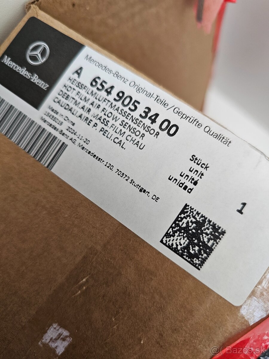 Originál nova váha vzduchu Mercedes A6549053400