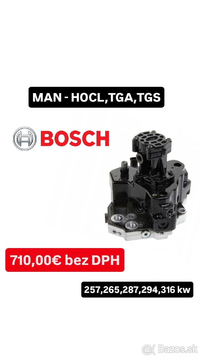 Repasované vysokotlakové čerpadlo BOSCH - MAN