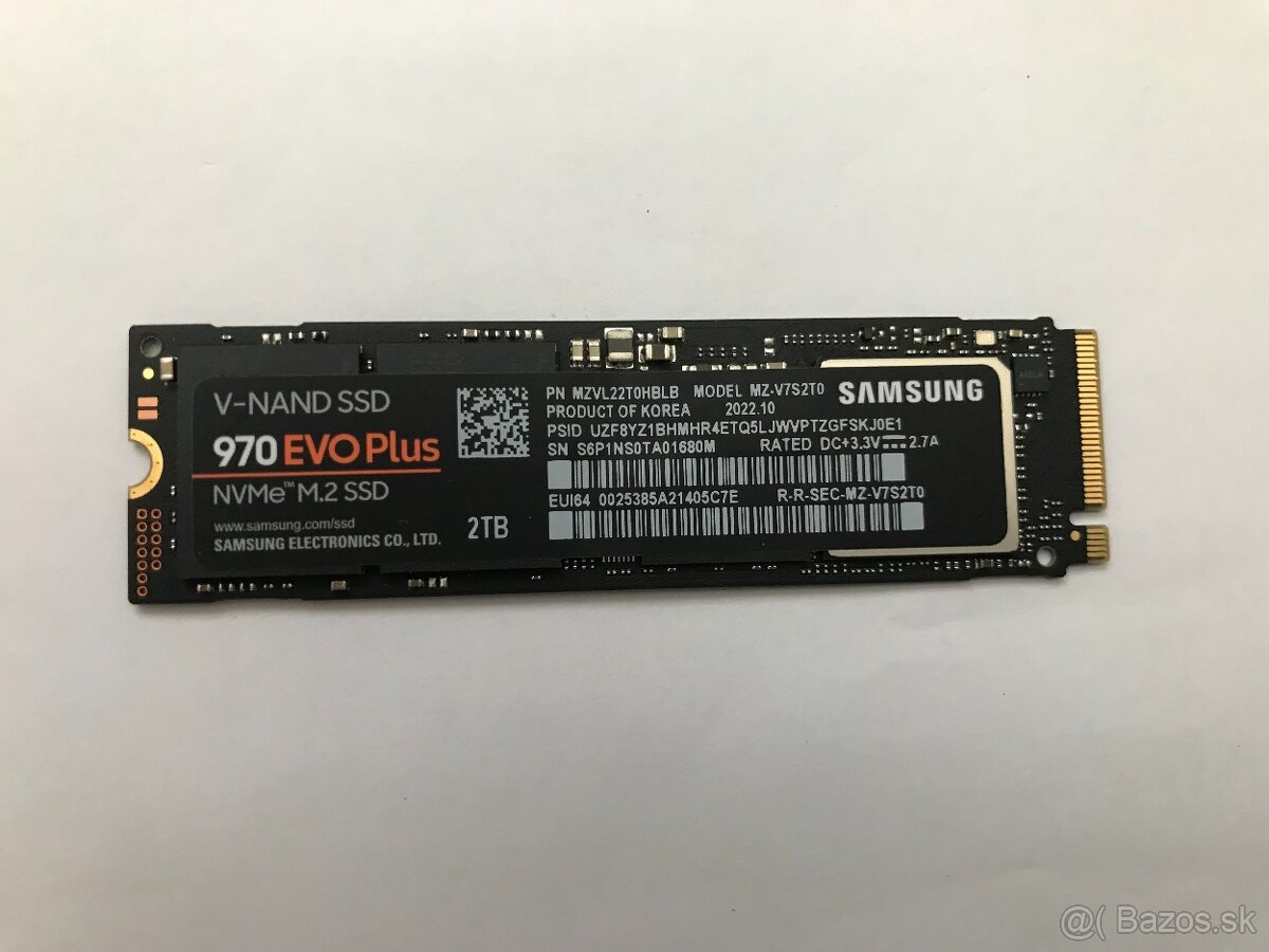 SSD disk M.2 NVme SAMSUNG EVO PLUS 2TB.