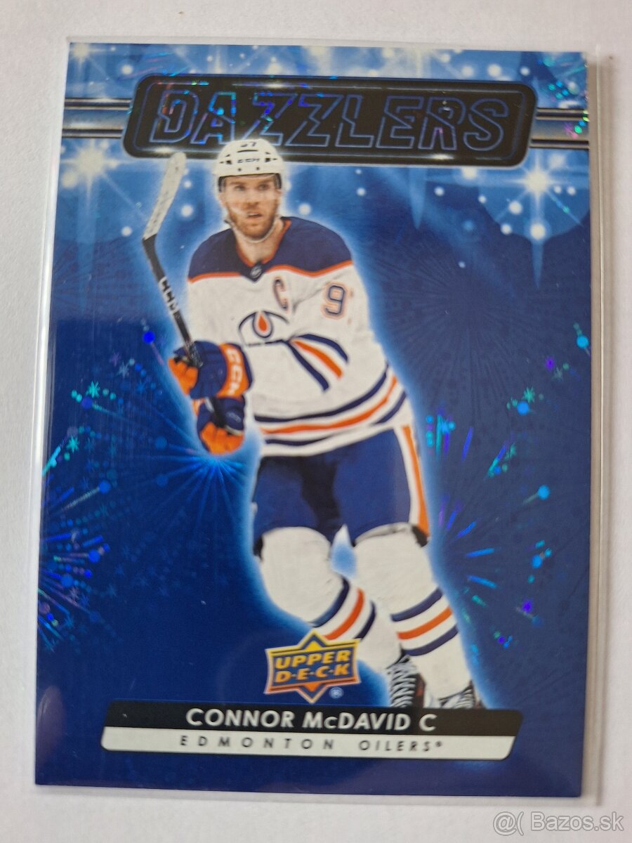 Hokejové kartičky Connor McDavid dazzlers.