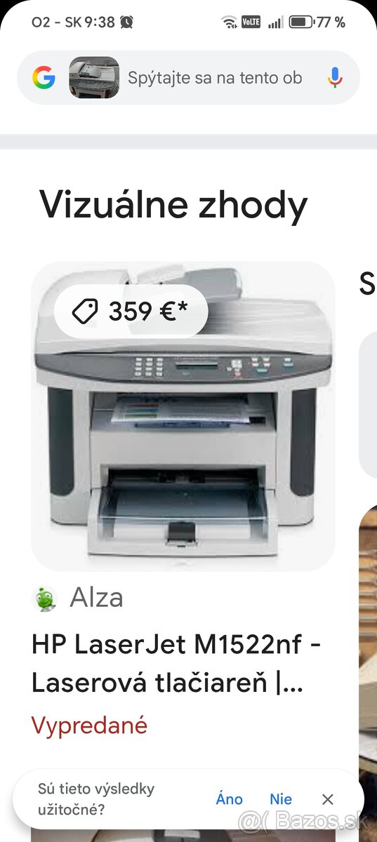 Tlačiareň HP LaserJet M1522nf