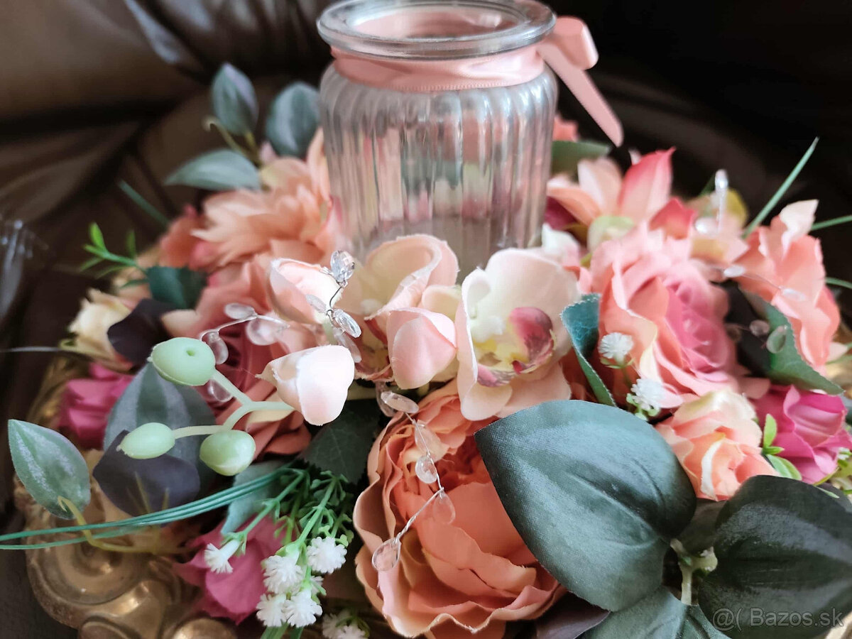 Dekoračný svietnik na taniery, priemer 37 cm