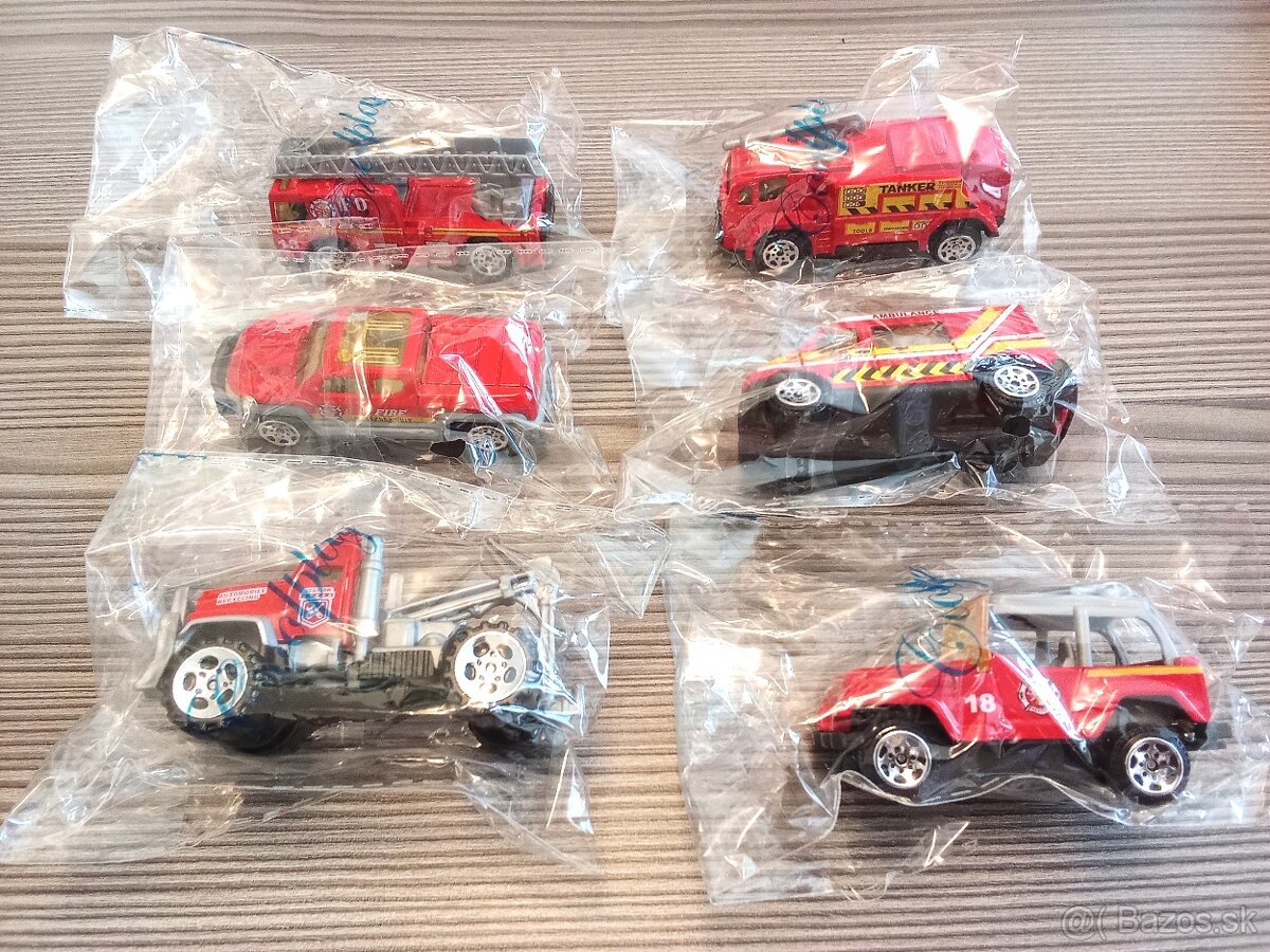 sada 6 ks autíčok požiarnici