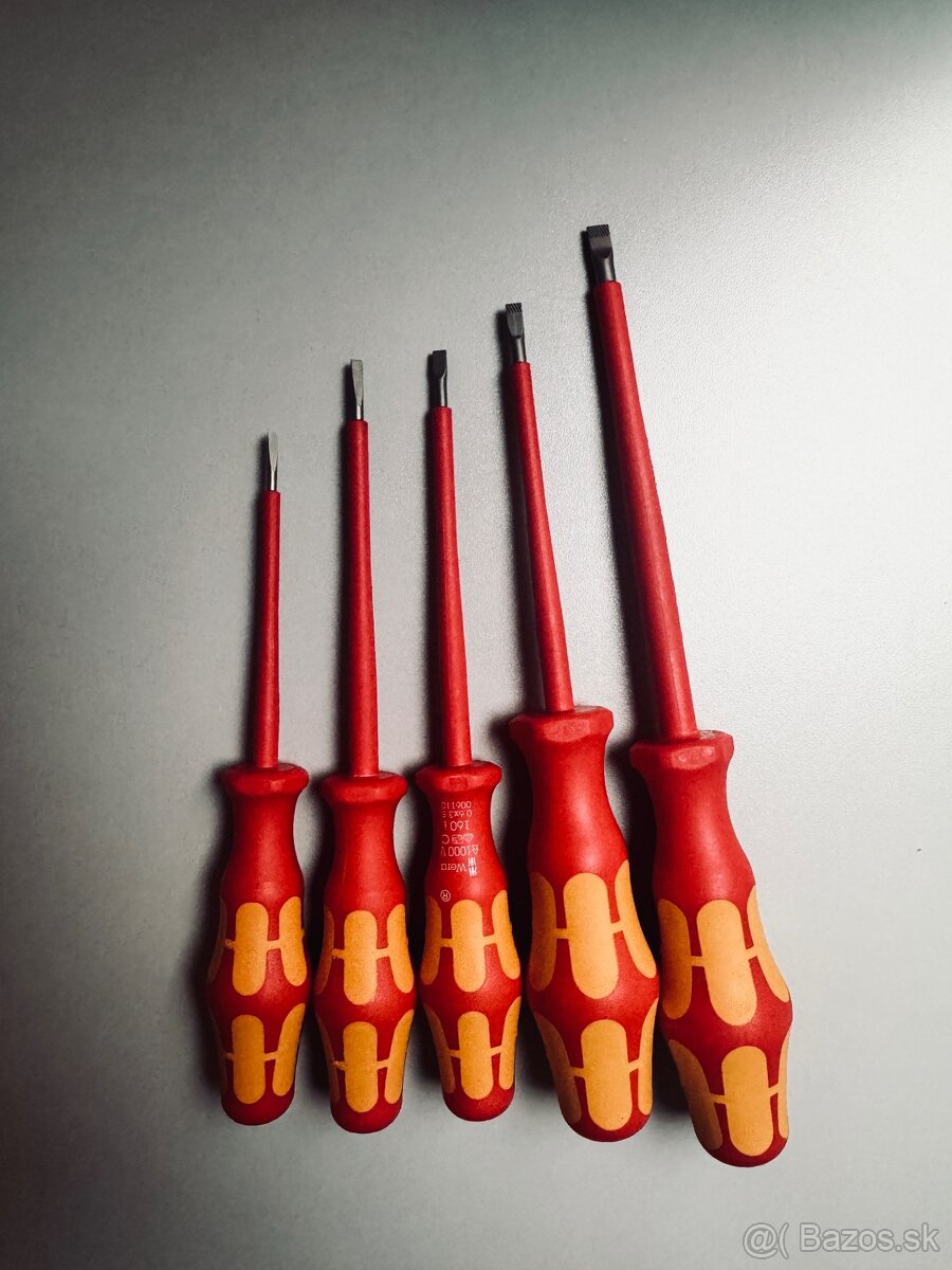 Izolované skrutkovače VDE – NOVÉ – 5 ks