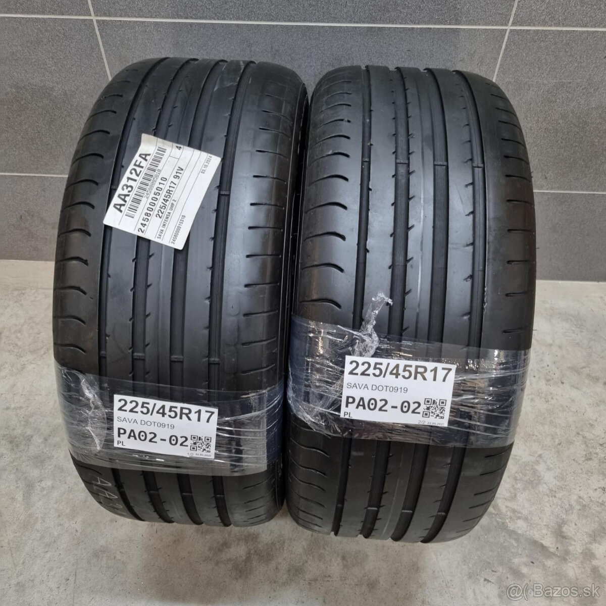 Letné pneumatiky 225/45 R17 SAVA DOT0919