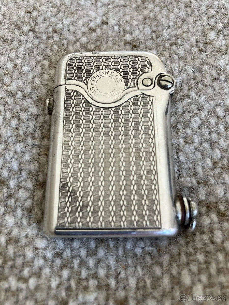 Briquet Essence Thorens Argent Massif Bijoux Mecan Benzínový