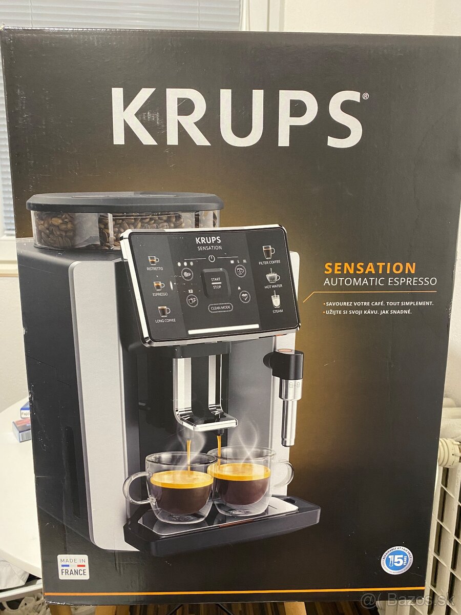 Predám kávovar KRUPS Sensation nový/zabalený