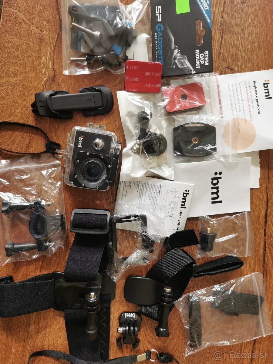 Akčná kamera BML cshot 1+veľa príslušenstva. Ako nová