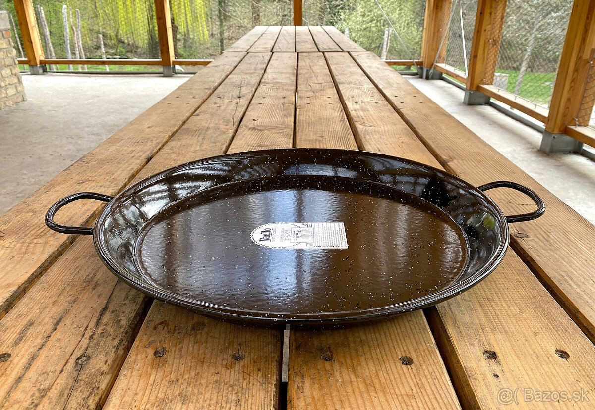 Smaltovaná panvica, nová + FA, priemer 60 cm/25 porcií