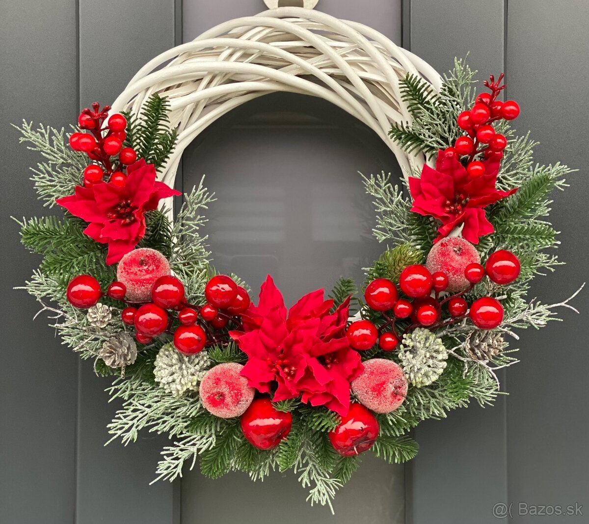 Vianočný veniec 36cm na dvere  vianočná dekoracia venček